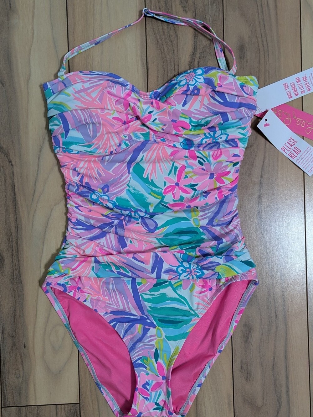 NWT! Lilly Pulitzer Flamenco One Piece Swim Suit Multi It Was All A Dream Size 4